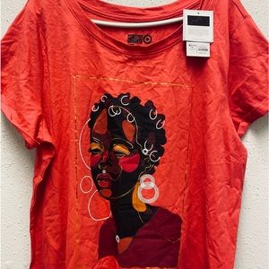 Black History women’s orange XXL shirt